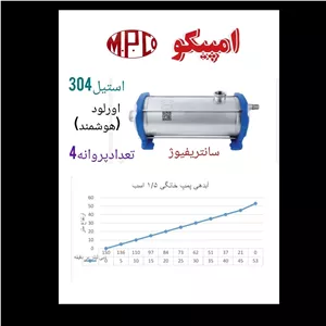 پمپ آب خانگی 1 اسب سانتریفیوژ.واتر پروف. استیل 
