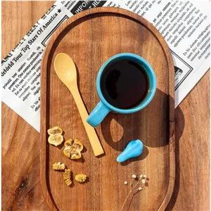 سینی چوب گردو طرح مهتاب