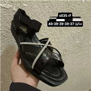 صندل روفرشی نگین دار زنانه مشکی