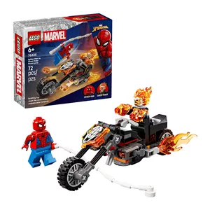 لگو 72 تکه سری Marvel مدل Spider-Man vs. Ghost Rider Motorcycle کد 76335