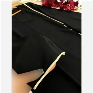 ماکسی عبای زنانه کرپ الیزه مدل تهمینه رنگ مشکی