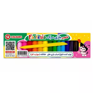 خمیر بازی 12 رنگ کلی فانتزی جعبه دار کد 1714 خمیر کلی 111