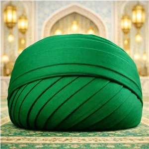 عمامه آماده سبز (این قیمت یک متر میباشد)