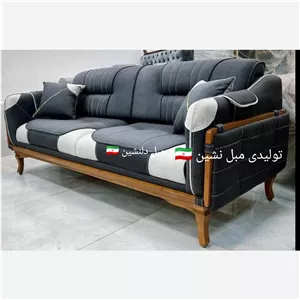مبل راحتی لاوین.با.پارچه.تدی.ب پشتیهای.مکانیزم ودستها مکانیزم