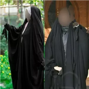 چادر جده پاپیونی مشکی جنس کن کن ندا مروارید