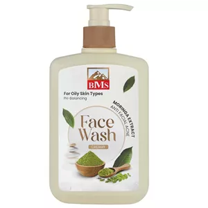 ژل شستشو کرمی صورت حاوی عصاره مورینگا بی ام اس (BMS) 112 ژل شستشو بی ام اس