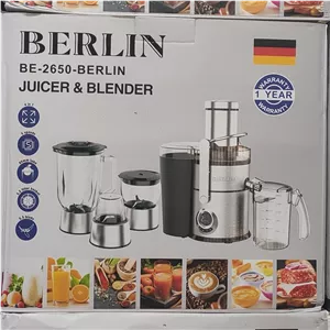 آبمیوه گیری 4 کاره برلین مدل BE-2650 با 12 ماه گارانتی شرکتی رایگان