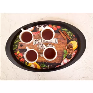 سینی بدون دسته مهروز مدل 2007 Barbecue سایز 3556 سانتی متر ارسال پس کرایه 