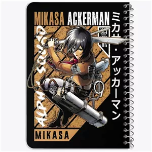 دفتر نقطه ای 50 برگ خندالو طرح میکاسا اتک آن تایتان (Attack On Titan) کد F14593