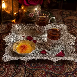 ظروف ملیله کاری سینی لبه دار