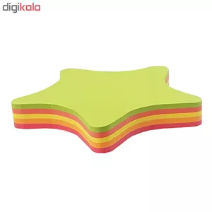 کاغذ یادداشت چسب دار طرح ستاره رنگی بسته 100 عددی UZJ