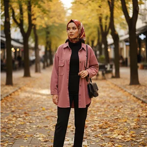 کت کتان زنانه دوجیب پاییزه برند HI