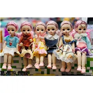 عروسک چشم تیله ای تمام مفصل 30 سانت بیش از 20 مدل طرح لباس ایتم 5-1514