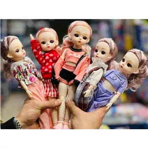 عروسک چشم تیله ای تمام مفصل موزیکال 30 سانت بیش از 20 مدل طرح لباس ایتم 4-1514