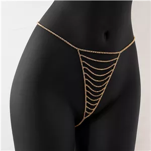 زنجیر شورت استیل رنگ ثابت بدون حساسیت(زنجیر بیکینی زنجیر بدن لامبادا لباس زیر)