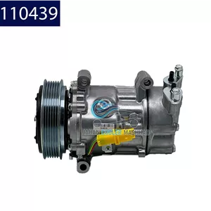 کمپرسور کولر پژو 206 207 جدید سه پیچ پوکا - کد 110439