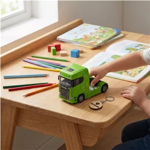 ماکت ماشین ناب سل مدل اسکانیا تک محور موزیکال فلزی SCANIA به همراه جاسوییچی