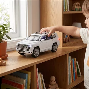 ماکت ماشین فلزی شاسیبلند تویوتا لندکروز ناب سل مدل land Cruiser VX با مقیاس 1:24، چراغ LED جلو و عقب، صدای موتور شبی...