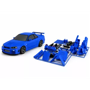کارت کیت مونتاژی نیسان GT-R R34 مینی بدون نیاز به چسب