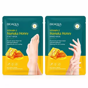 پک ماسک دست و پا (( عصاره عسل و ویتامین E برند BIOAOUA مدل دستکش و جورابی )) 