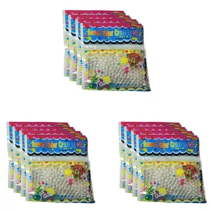 خاک ژله ای مدل کریستالی شفاف وزن 3 گرم بسته 12 عددی