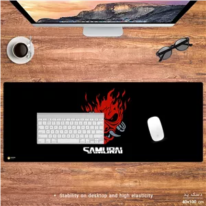 ماوس پد هومرو مدل HX219 طرح Samurai سایز 40x100 سانتیمتر - با بهترین کیفیت