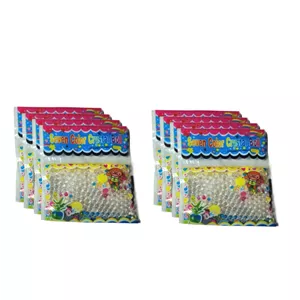 خاک ژله ای مدل کریستالی شفاف وزن 3 گرم بسته 8 عددی