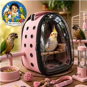 کوله حمل پرندگان زینتی رنگ صورتی