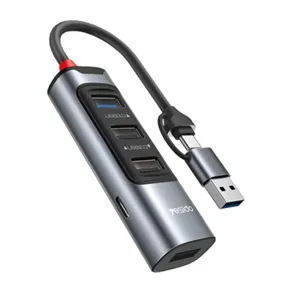 هاب 5 پورت USB TYPE-C یسیدو YESIDO HB20 5-IN-1 Type-C USB HUB