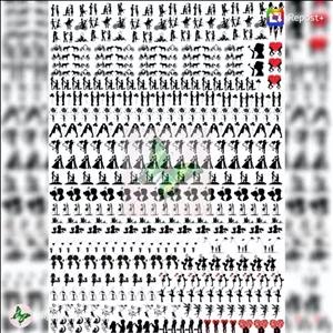 برچسب شفاف ،طرح سایه های  بندانگشتی، مخصوص رزین