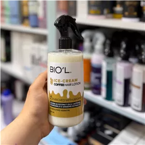 لوسیون بستنی بیسکوئیتی تقویت وآبرسانی موی رنگ شده و آسیب دیده بیول