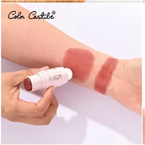 رژگونه استیکی دوطرفه پد دار کالر کاستل یک طرف رژگونه و یک طرف پد مخصوص برای فید مناسب انواع پوست دارای 6 رن