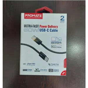 کابل تایپ سی به تایپ سی 60وات PROMATE مدل EcoLine-CC120