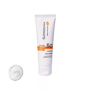 کرم ضد آفتاب بی رنگ سورملینا SPF 50 مدل UVA UVB مناسب انواع پوست حجم 50 میلی لیتر