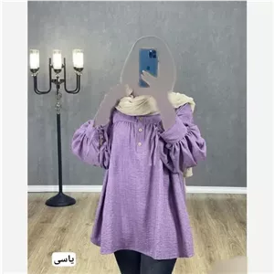 مانتو چیندار آستین بندی زنانه جنس شانتون فری سایز تا 50 رنگبندی سبز و آبی