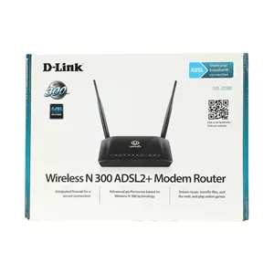 مودم D-Link DSL-2750E Wireless N300 ADSL2 Modem Router - مشکی (یکساله شرکتی)