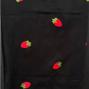 پارچه بابوس مشکی توت رنگی
