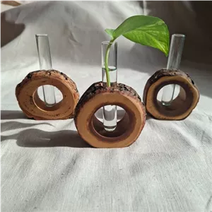 گلدان قلمه چوبی روستیک