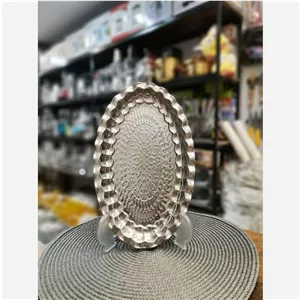 دیس استیل بیضی لب کنگره ای (31در 19سانتی متر )