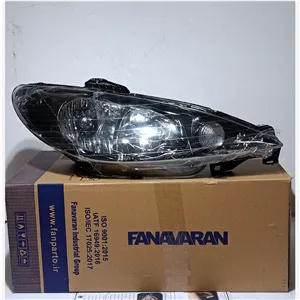 چراغ جلو پژو206 اسپرت برند فن آوران پرتوالوند(کد752) چراغ206 اسپرت چراغ جلو206 چراغ اسپرت پژو206 چراغ فن آوران206 چراغ