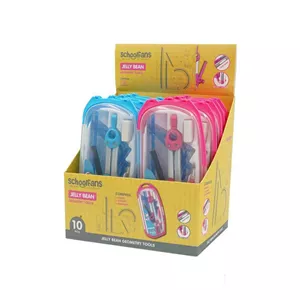 عمده - ست پرگار جعبه طلقی اسکول فنز کد923306 - بسته 10 تایی