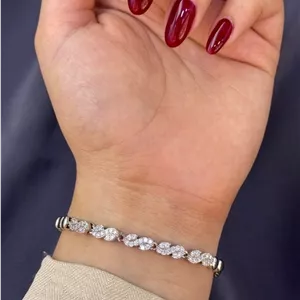 دستبند زنانه مجلسی طرح بی نهایت سیلور رنگ ثابت اورجینال ضد حساسیت