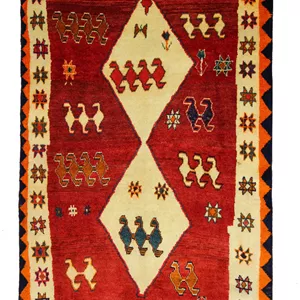 گبه دستبافت دو لوزی (146×234) سانتیمتر