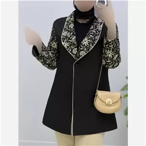 مانتو کتی زنانه مدل دیبا جنس مازراتی با خرجکار سوزندوزی نپالی (2)