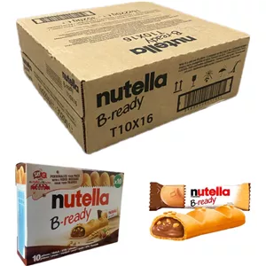  بیسکویت شکلاتی نوتلا بی ردی nutella B ready بسته 10 عددی کارتن عمده 16 تایی 