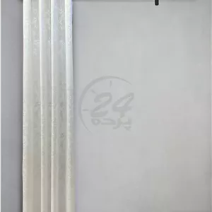 پرده آماده حریر محو رنگ سفید شیری h300 (تعداد پنل)