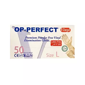 دستکش وینیل اوپی پرفکت مدل 01L سایز لارج بسته 50 عددی