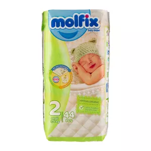 پوشک کودک مولفیکس Molfix سایز 2 مناسب وزن 3 تا 6 کیلو گرم بسته 44 عددی