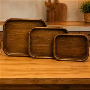 سینی مستطیل چوب راش ( سایز متوسط )
