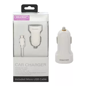 شارژر فندکی Koluman KC-C500 کابل میکرو یو اس بی